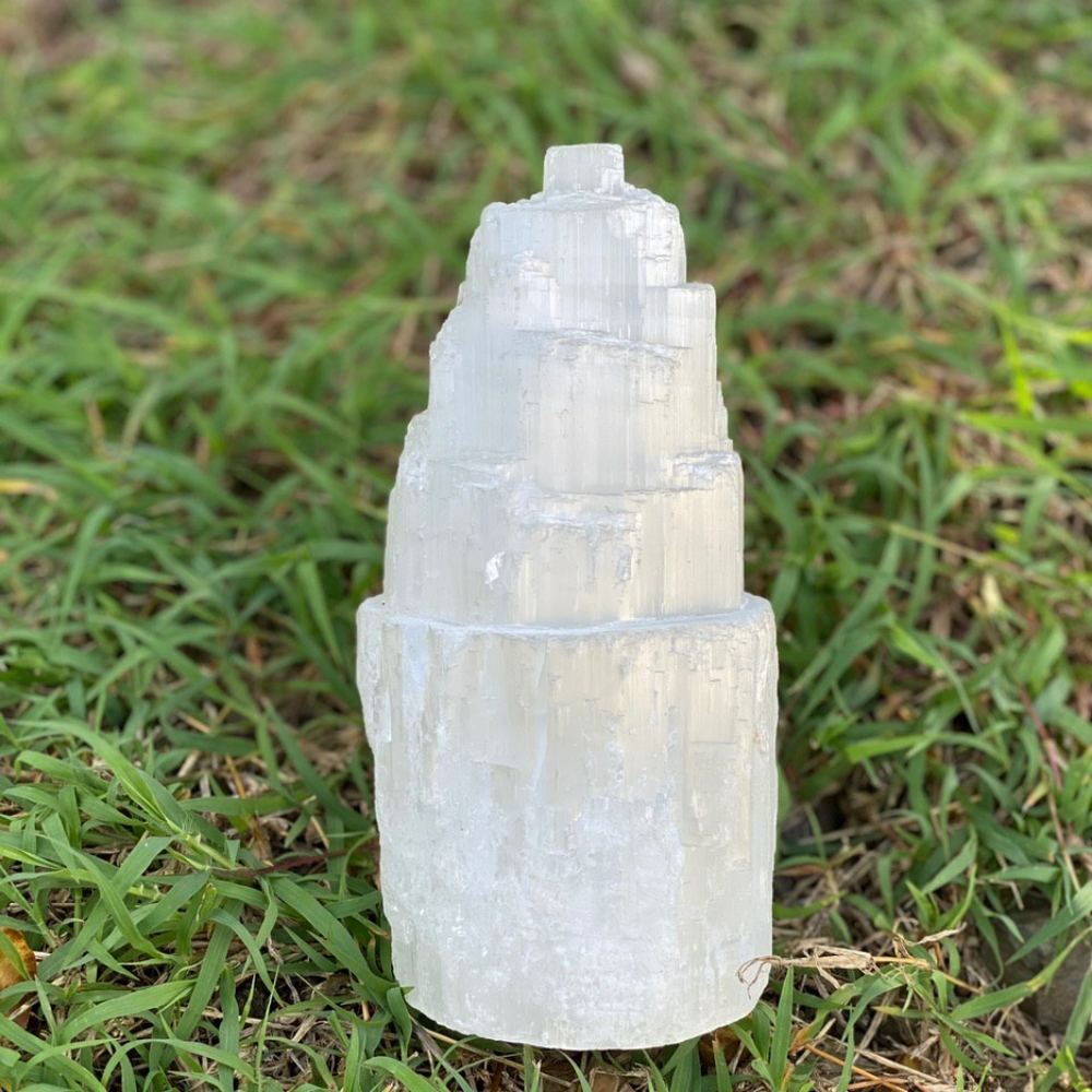 (SOLD LOCALLY) Selenite Tower (can be use as lamp)
